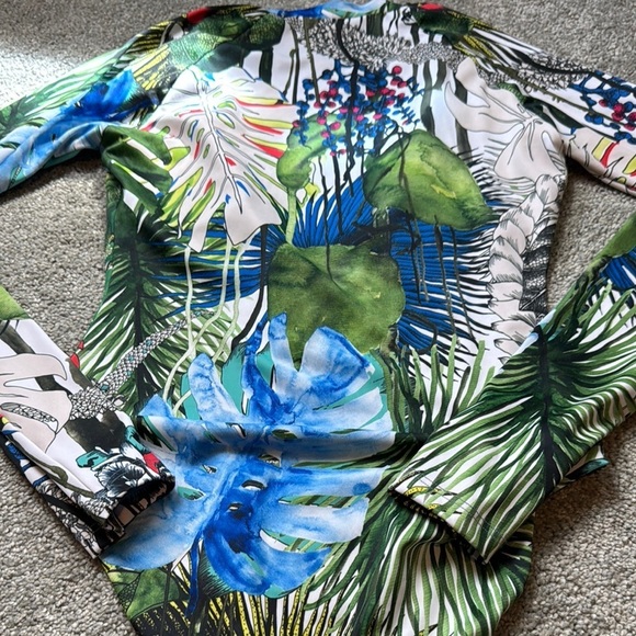 Swimnista x Christian Lacroix Tropical Print women’s long sleeve bathing suit - Picture 9 of 9